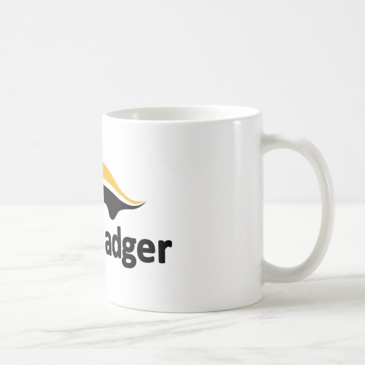 Mug Logo de blaireau de miel (Droite)
