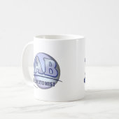 Mug LOGO de bleu d'amusement de PHLEBOTOMIST (Devant gauche)