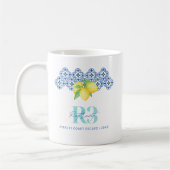 Mug Logo de carreau méditerranéen au citron à l'aquare (Gauche)