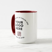 Mug Logo de code QR couleur personnalisée du message p (Devant gauche)
