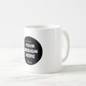 Mug Logo de code QR noir élégant, minimaliste et épuré (Devant droit)