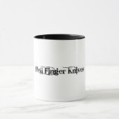 Mug Logo de couteaux de doigt d'enfer (Centre)
