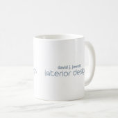 Mug Logo de Design d'intérieur simple bleu-gris (Devant droit)