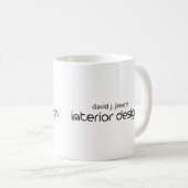 Mug Logo de Design d'intérieur simple noir et blanc (Devant droit)