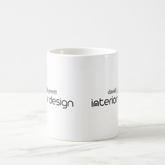 Mug Logo de Design d'intérieur simple noir et blanc (Centre)