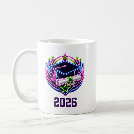 Mug logo de graduation neon brights (Gauche)