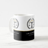 Mug Logo de la Justice Black White Gold (Devant gauche)