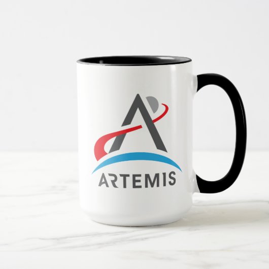 Mug Logo de la NASA Artemis Eclipse Black Trim (Droite)