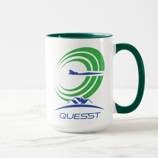 Mug Logo de la NASA Quesst Supersonic Green Trim (Droite)