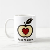Mug Logo de la nourriture pour grandir Pomme rouge et (Gauche)