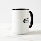 Mug Logo de l'Académie Earth Choir Deux Tons (Devant droit)