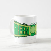 Mug Logo de lanterne verte avec lanterne (Devant gauche)