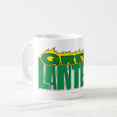 Mug Logo de lanterne verte - Flammes jaunes (Devant gauche)