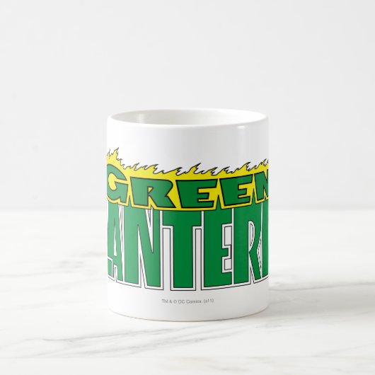 Mug Logo de lanterne verte - Flammes jaunes (Centre)