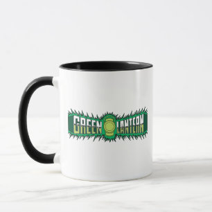 Mug Logo de lanterne verte - Flammes vertes