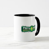 Mug Logo de lanterne verte - Flammes vertes (Devant droit)