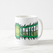 Mug Logo de lanterne verte - Flammes vertes (Devant droit)