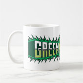 Mug Logo de lanterne verte - Flammes vertes (Gauche)