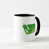Mug Logo de lanterne verte - incliné (Devant droit)