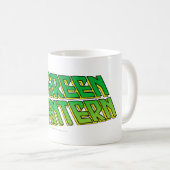 Mug Logo de lanterne verte - incliné (Devant droit)