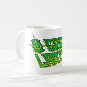 Mug Logo de lanterne verte - incliné (Devant gauche)