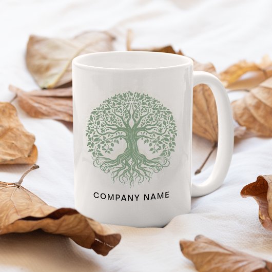 Mug Logo de l'arbre de vie de l'entreprise
