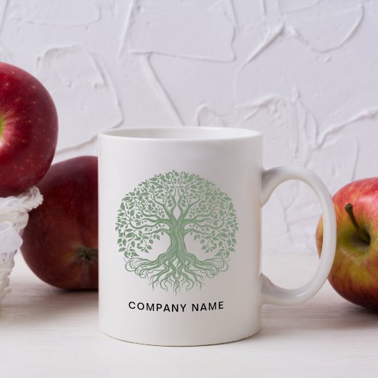 Mug Logo de l'arbre de vie de l'entreprise