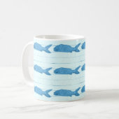 Mug logo de l'école de poisson bleu (Devant gauche)