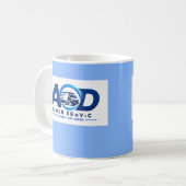 Mug Logo de l'entreprise bleu clair (Devant gauche)