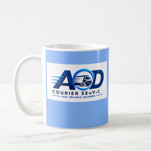 Mug Logo de l'entreprise bleu clair (Gauche)
