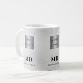 Mug Logo de l'entreprise de nom monographique en argen (Devant gauche)