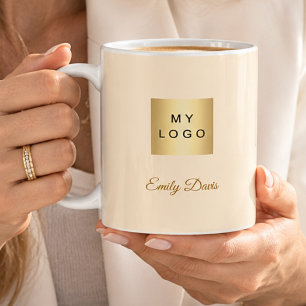 Mug Logo de l'entreprise en crème