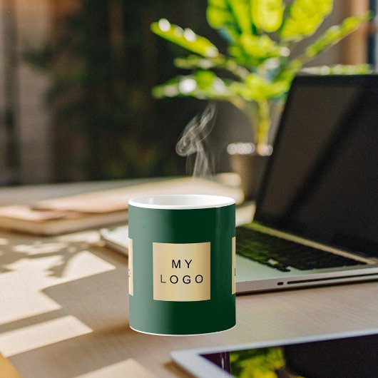 Mug Logo de l'entreprise forêt vert émeraude