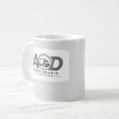 Mug Logo de l'entreprise Gris (Devant gauche)
