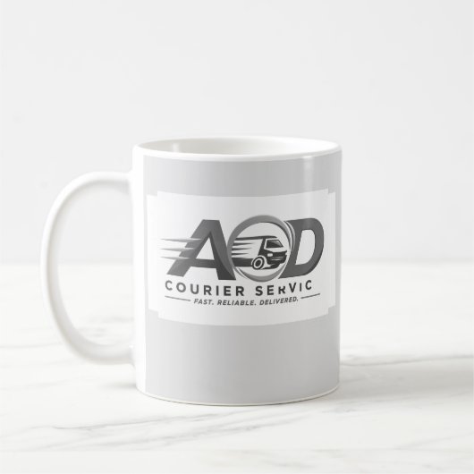 Mug Logo de l'entreprise Gris (Gauche)