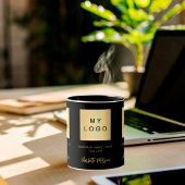 Mug Logo de l'entreprise noir nom or