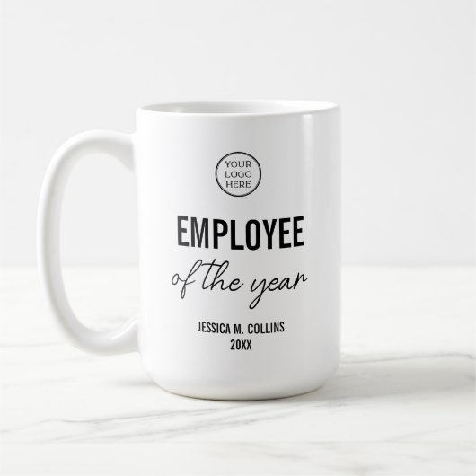 Mug Logo de l'entreprise Prix de l'employé de l'année (Gauche)