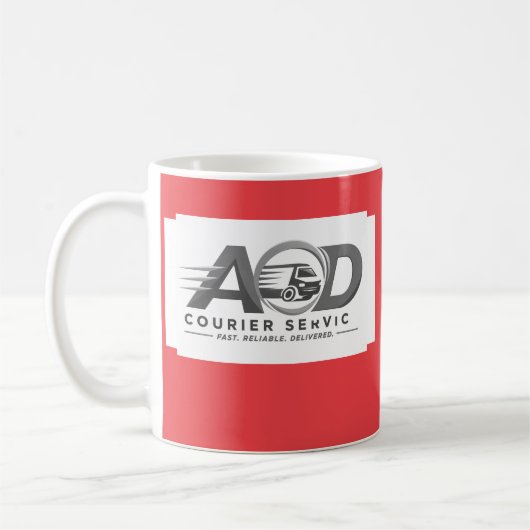 Mug Logo de l'entreprise Rouge (Gauche)