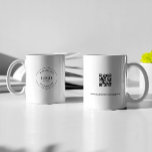 Mug Logo de l'entreprise Site web personnalisé de code<br><div class="desc">Voici notre logo d'entreprise Custom QR Code Website Professional Coffee Mug! Ce mug est conçu pour vous aider à faire une déclaration et à promouvoir votre entreprise de manière professionnelle et efficace. Avec le logo de votre entreprise affiché en évidence sur la tasse, vous pouvez créer la reconnaissance de marque...</div>