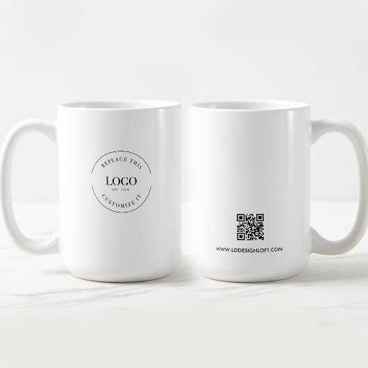 Mug Logo de l'entreprise Site web personnalisé de code