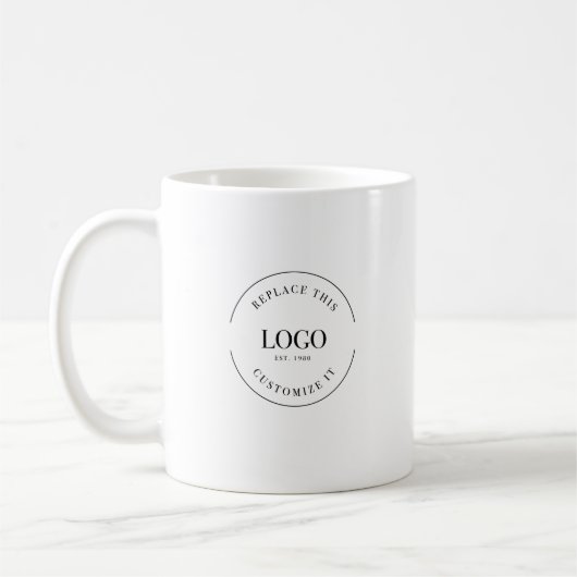 Mug Logo de l'entreprise Site web personnalisé de code (Gauche)