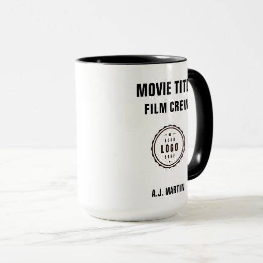 Mug Logo de l'équipe de films sur mesure Nom personnal (Devant droit)