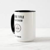 Mug Logo de l'équipe de films sur mesure Nom personnal (Devant gauche)