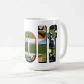 Mug Logo de l'image de composition du golf, (Devant droit)