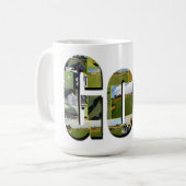 Mug Logo de l'image de composition du golf, (Devant gauche)