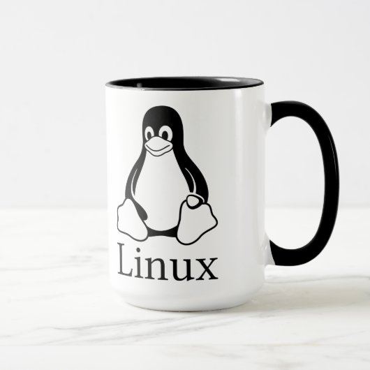 Mug Logo de Linux avec Tux le pingouin de Linux (Droite)