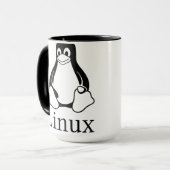 Mug Logo de Linux avec Tux le pingouin de Linux (Devant gauche)
