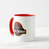 Mug Logo de log d'avant-poste du Jurassique "classique (Devant gauche)