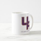 Mug Logo de l'Université d'Albany Initials (Devant droit)