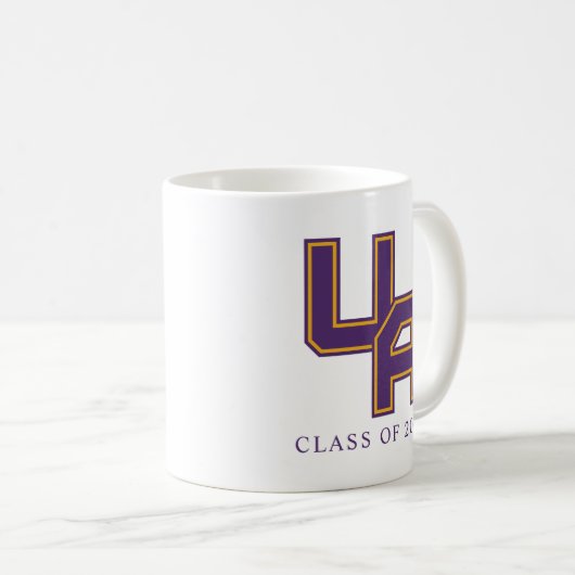Mug Logo de l'Université d'Albany Initials (Devant droit)